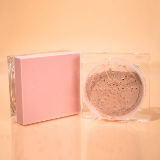 LOOSE POWDER waterproof cruelty-free long lasting cosmetics pink setting powder