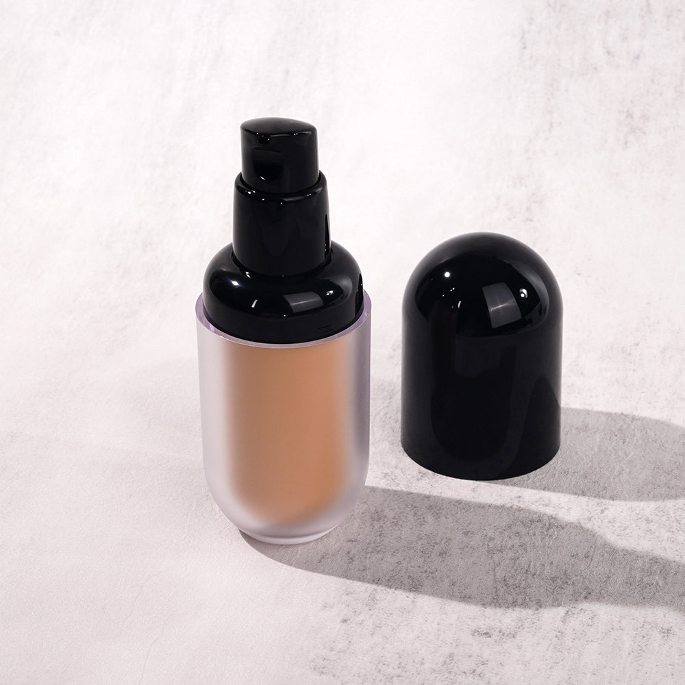 FOUNDATION OEM&ODM full coverage makeup matte black cap capsule bottle