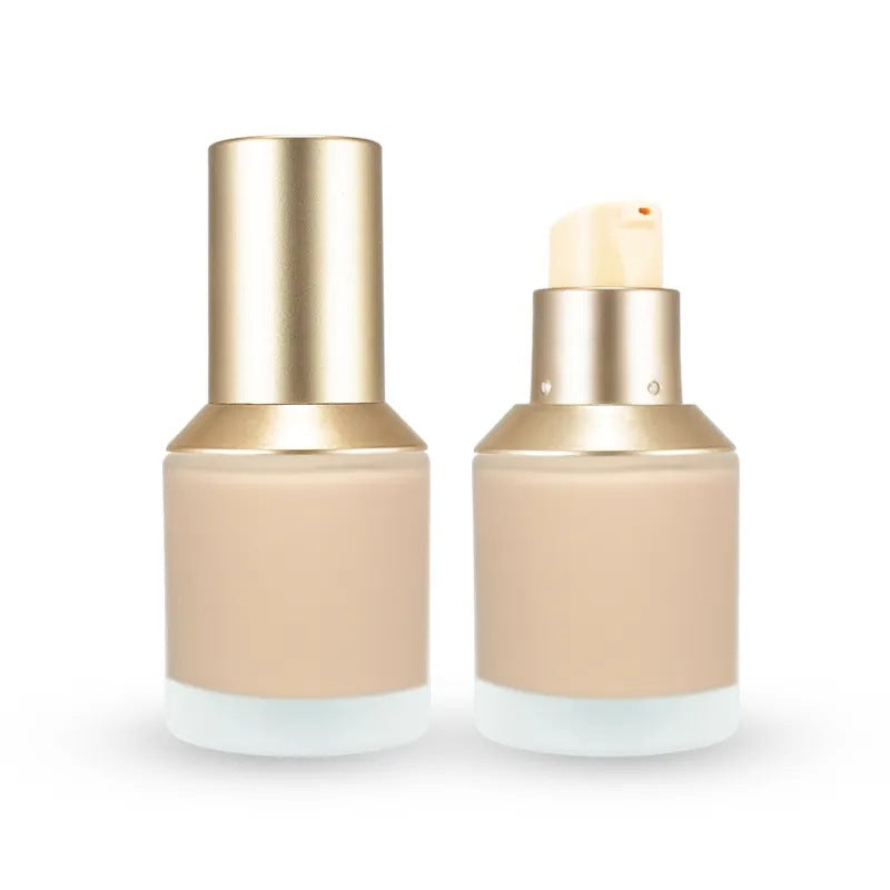 FOUNDATION matte custom luxury rose gold cap small bottle vegan face cosmetics