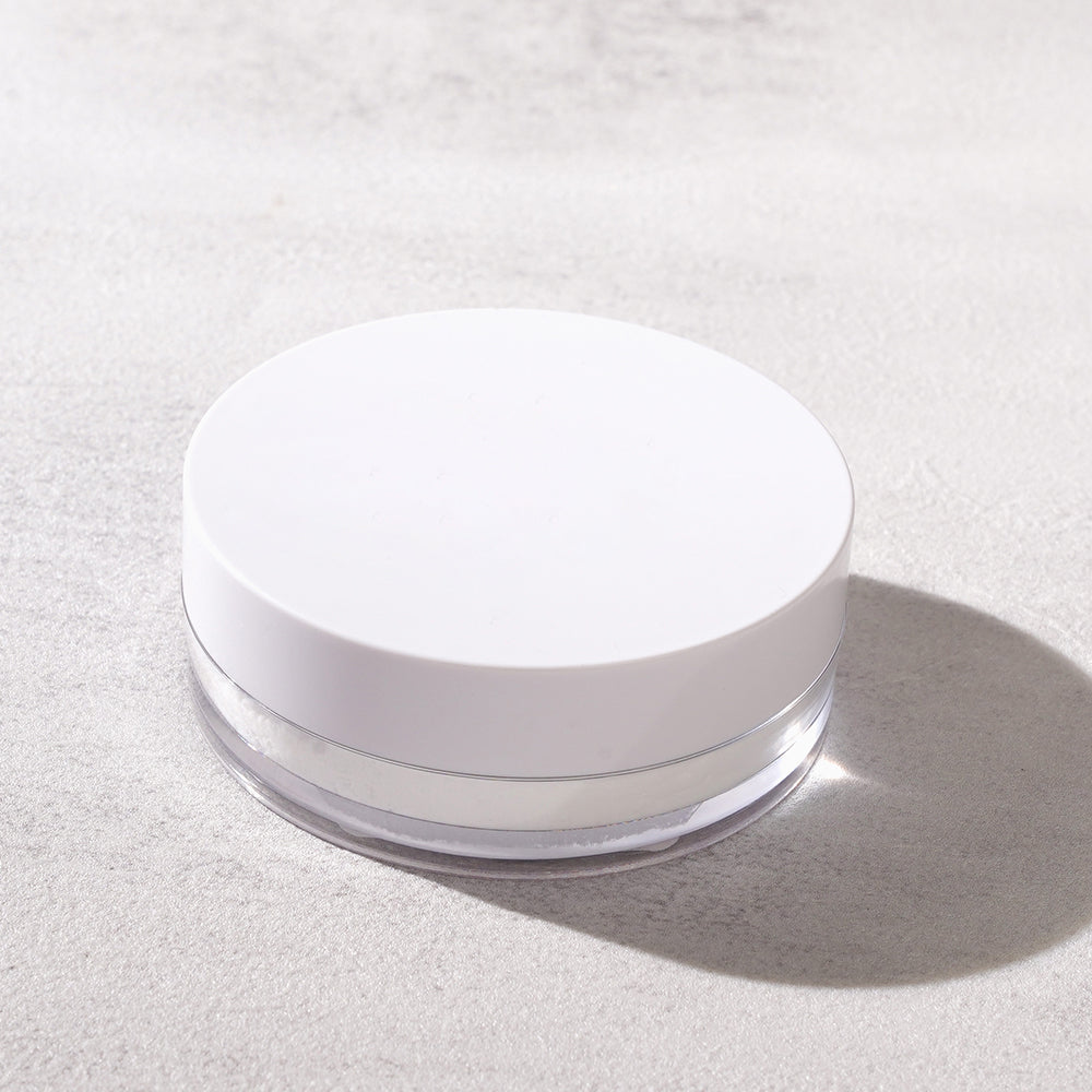 LOOSE POWDER vegan waterproof oil control  white round cap makeup setting powder