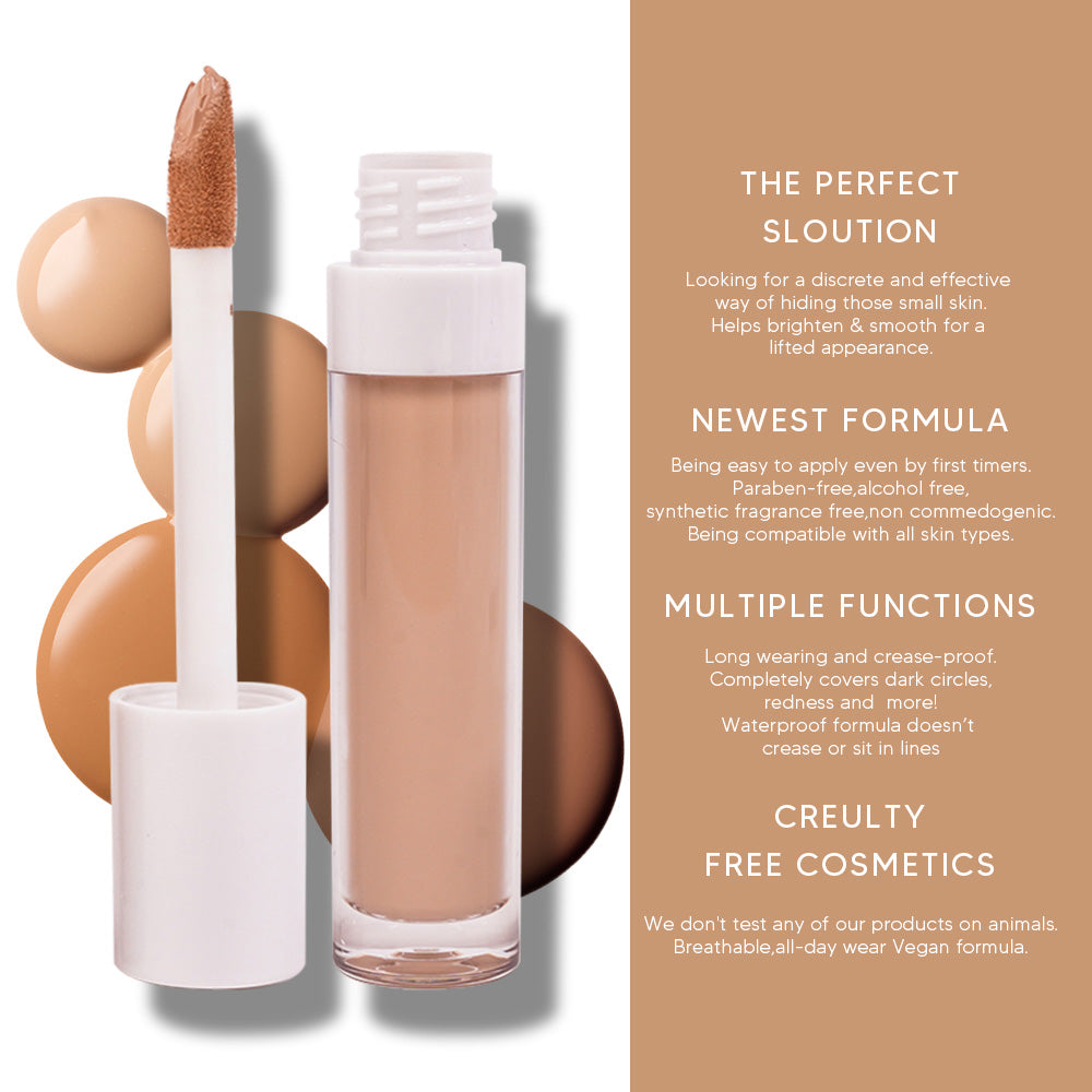 CONCEALER custom private label high coverage best waterproof white cap round tube