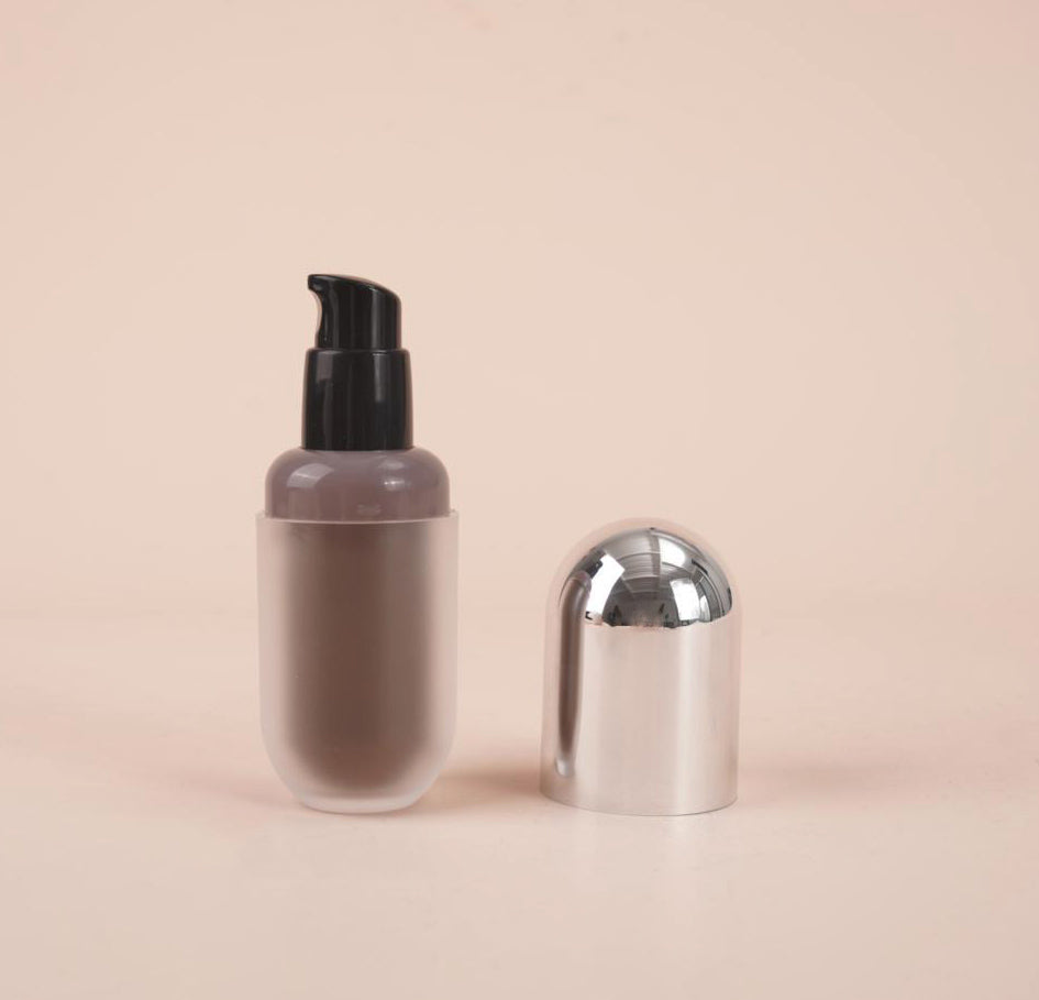 FOUNDATION OEM&ODM full coverage makeup matte silver cap capsule bottle