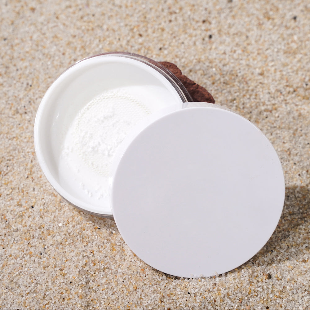 LOOSE POWDER vegan waterproof oil control  white round cap makeup setting powder