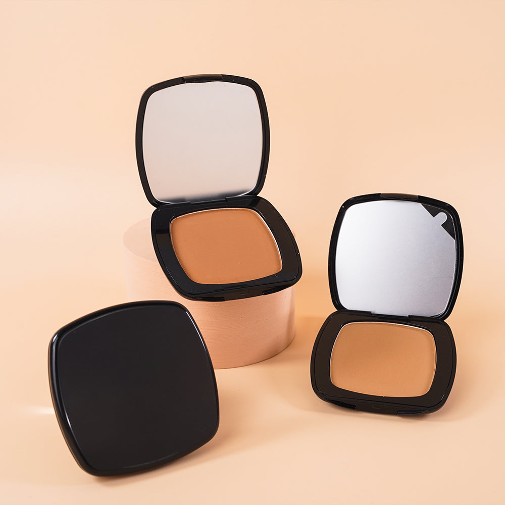 PRESSED POWDER waterproof cruelty-free custom brand compact powder black makeup