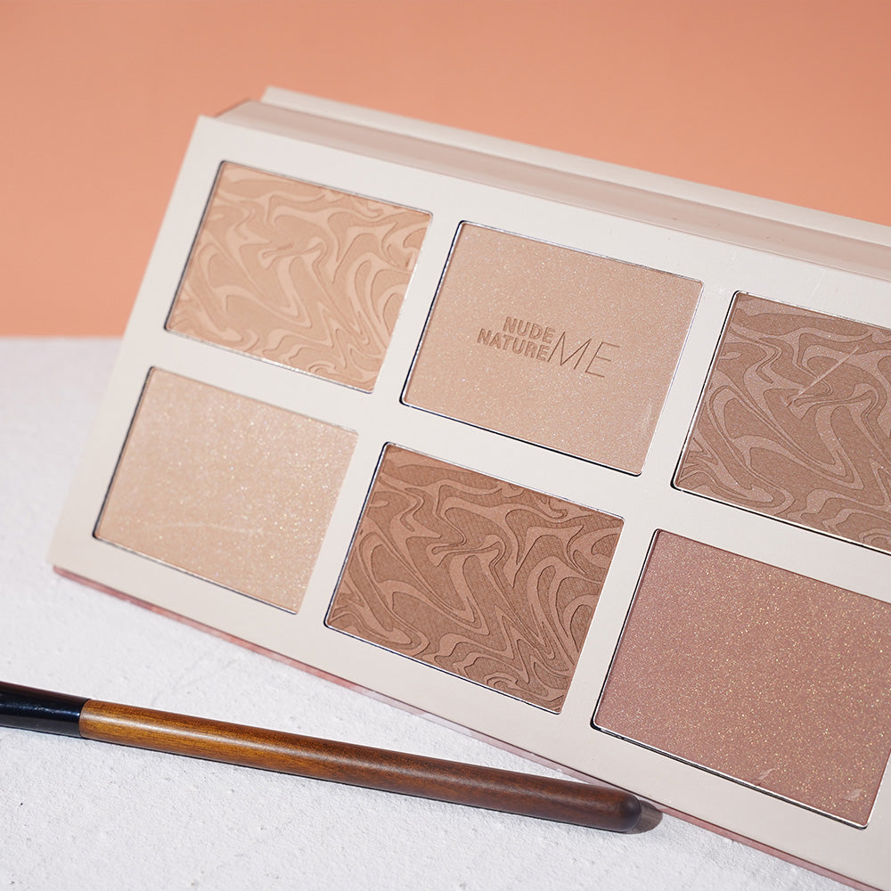 Custom blush highlighter bronzer palette