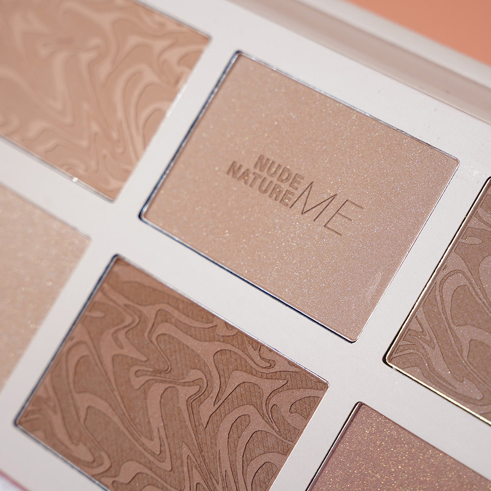 Custom blush highlighter bronzer palette