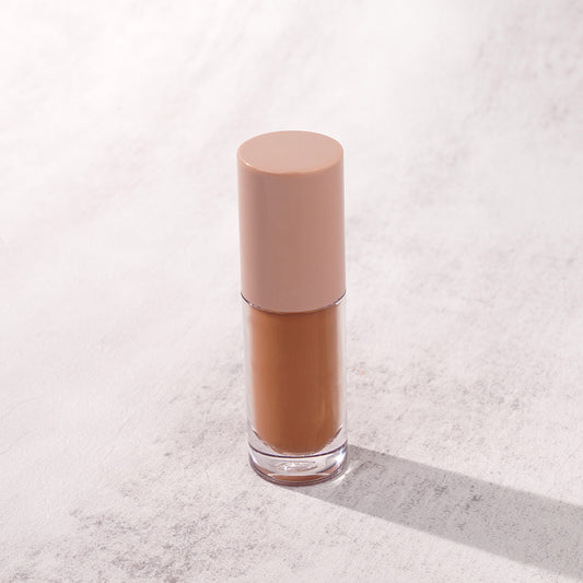 CONCEALER cruelty-free makeup good liquid full coverage small brown cap round tube