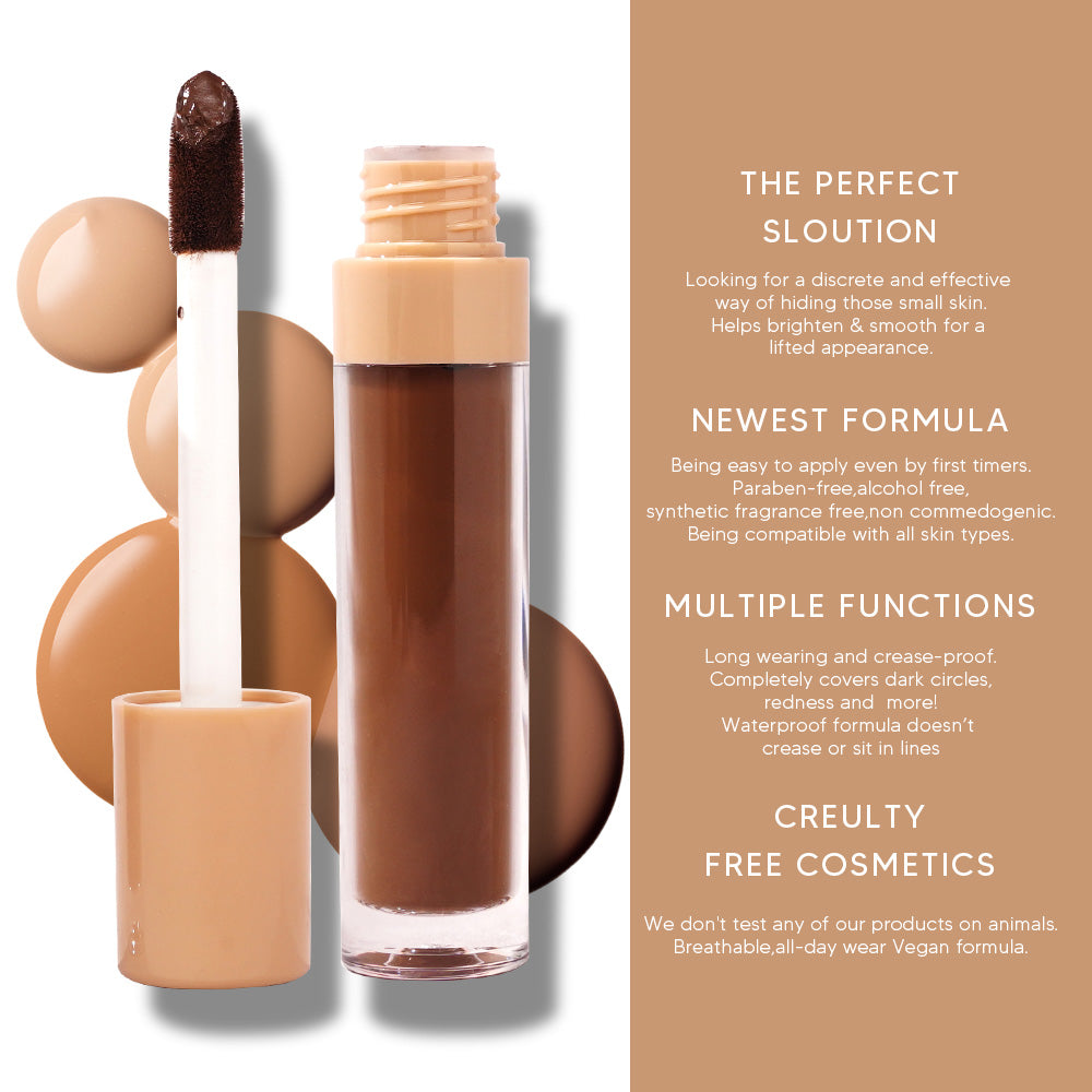 CONCEALER custom private label high coverage best waterproof brown cap round tube