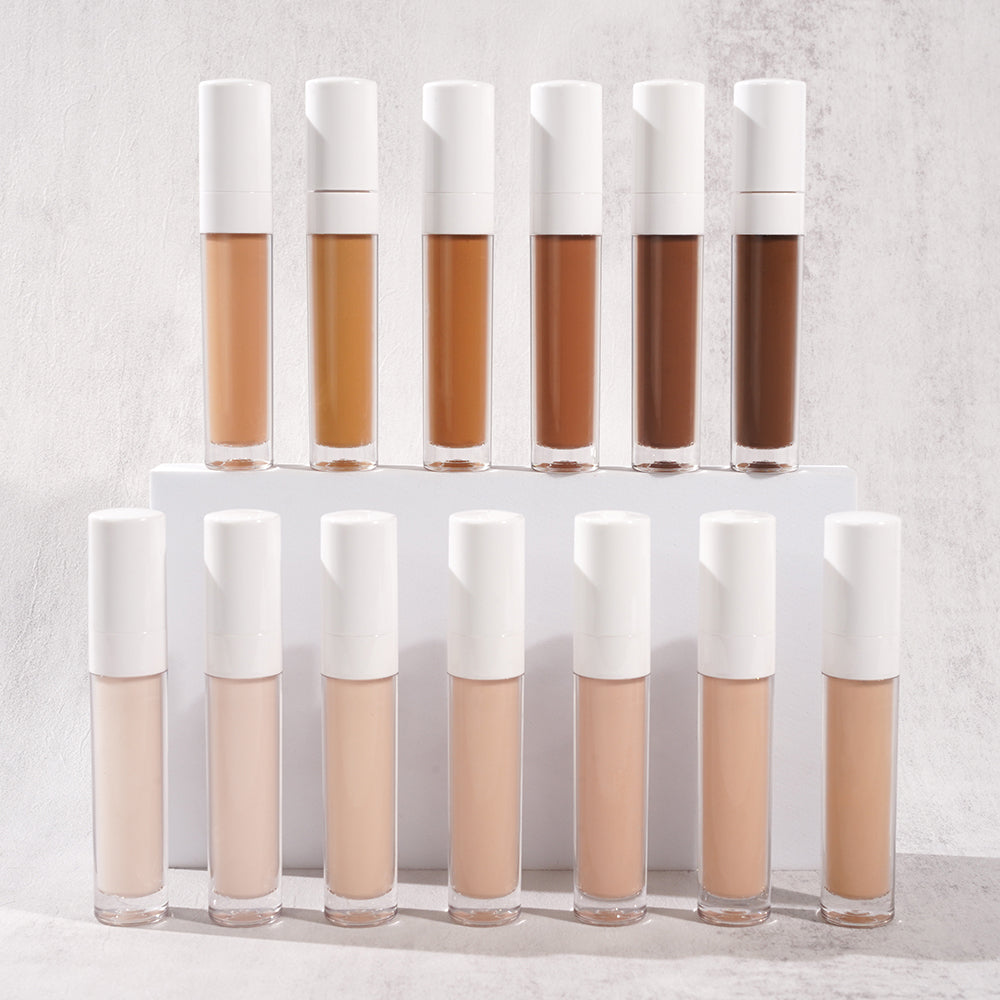 CONCEALER custom private label high coverage best waterproof white cap round tube