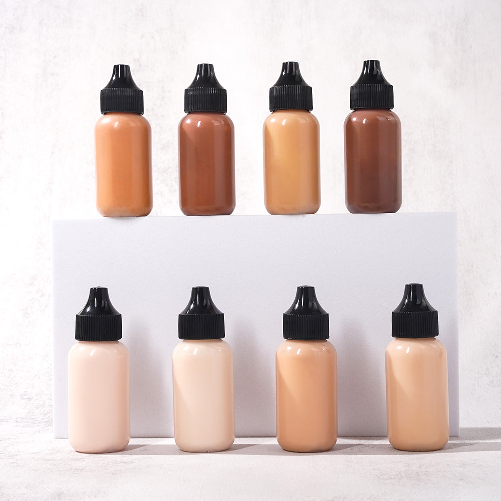 FOUNDATION 10ml matte full coverage waterproof black cap dropper foundation makeup