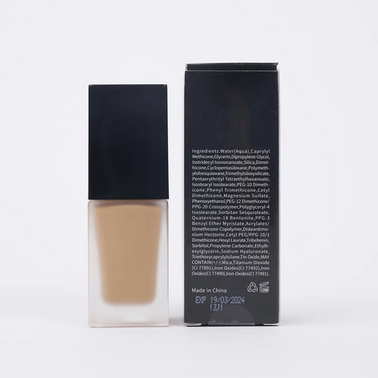 FOUNDATION matte waterproof full coverage cruelty-free face cosmetics black cap